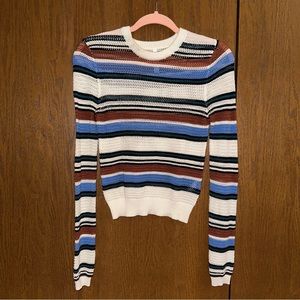 RVCA Polly Cropped Multi Color Sweater